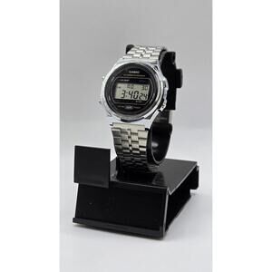Casio Vintage Style Digital Stainless Steel Band Watch A171WE-1A